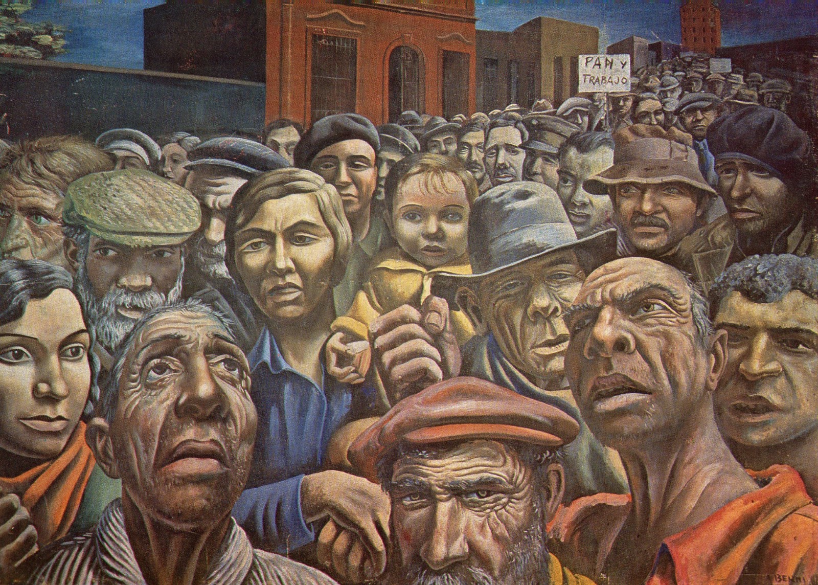 Quadro "Manifestação" de Antonio Berni.